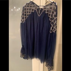 Embroidered sheer top with long sleeves (Free People)